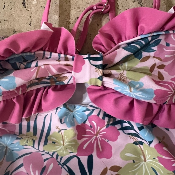 PATPAT Baby Girls One-Piece Swimsuit Toddler Ruffle Bathing Suit Size 2T - Picture 3 of 5
